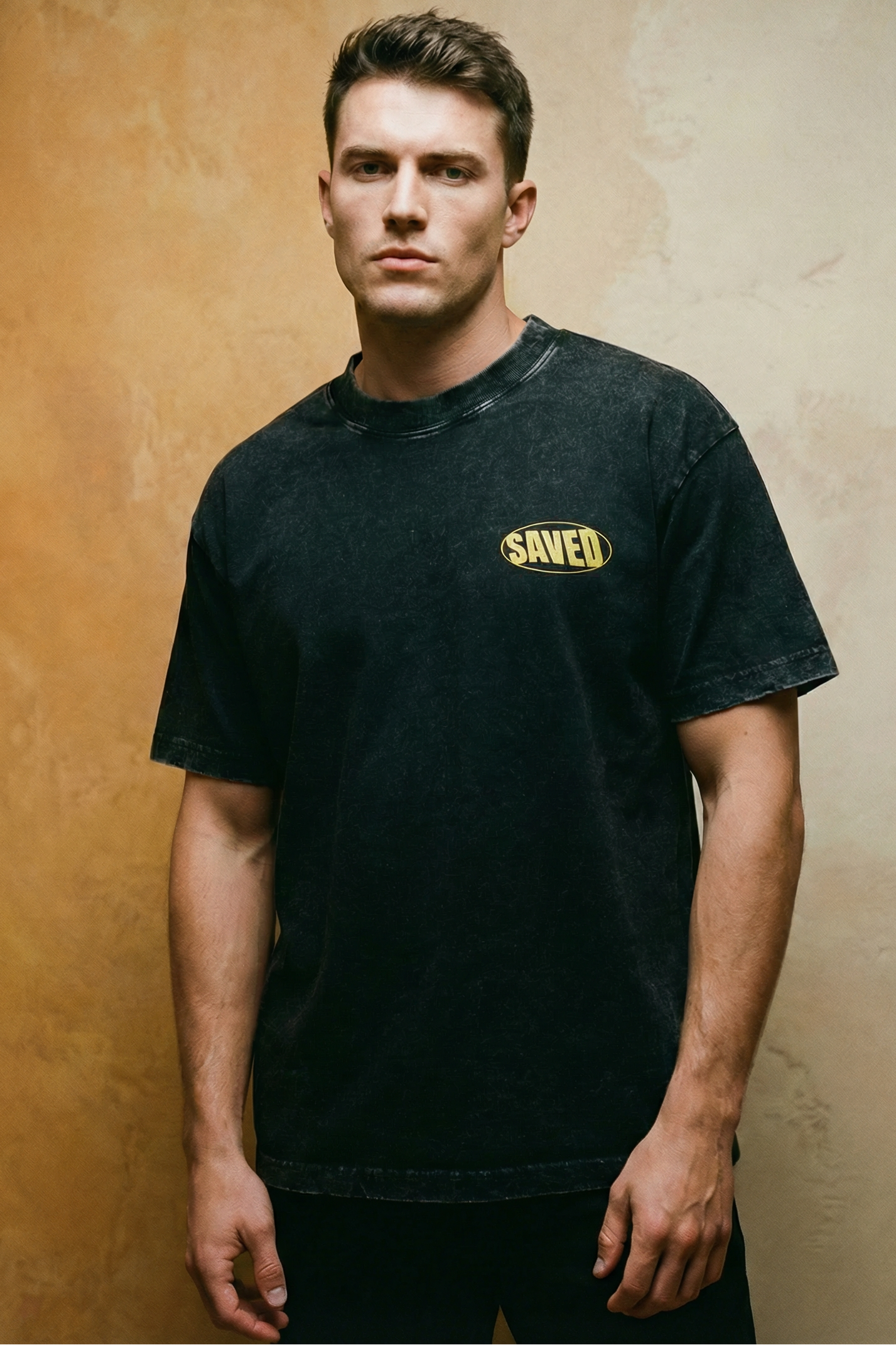 "SAVED" Vintage Wash Oversized Tee